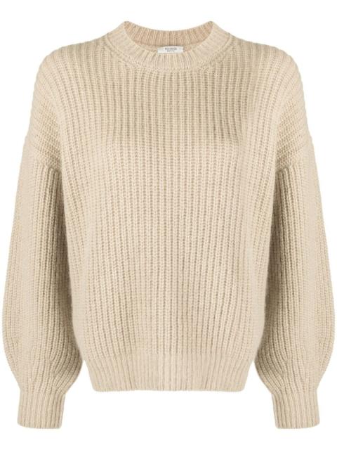 PESERICO crew-neck cable-knit jumper