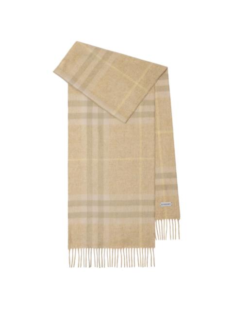 check cashmere scarf