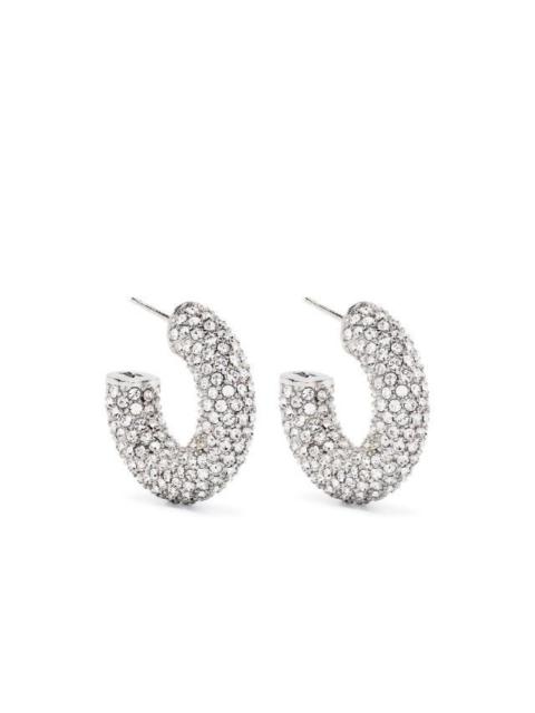 Amina Muaddi Silver Cameron hoop earrings