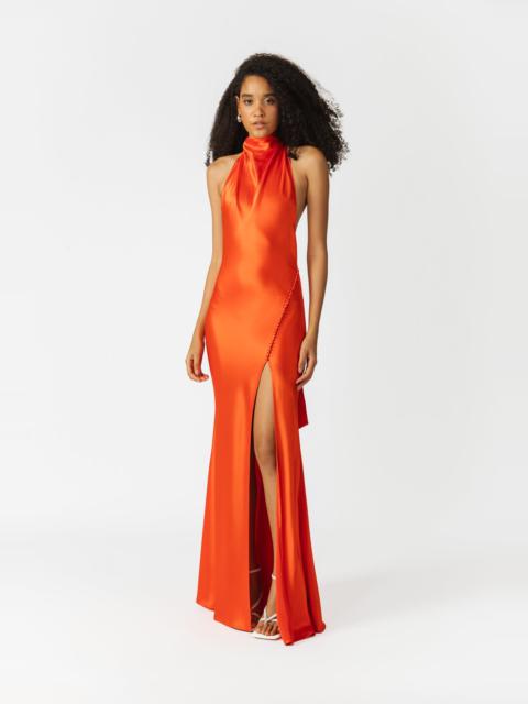 SAU LEE PENELOPE BACKLESS SATIN GOWN