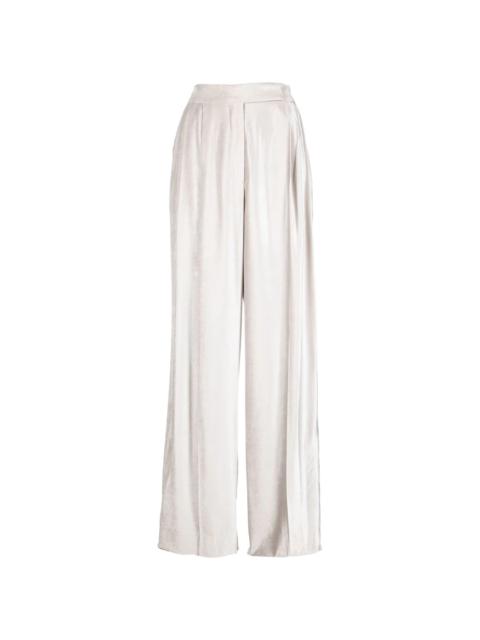 high-waisted wide-leg trousers