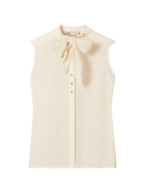 TORY BURCH sleeveless bow blouse