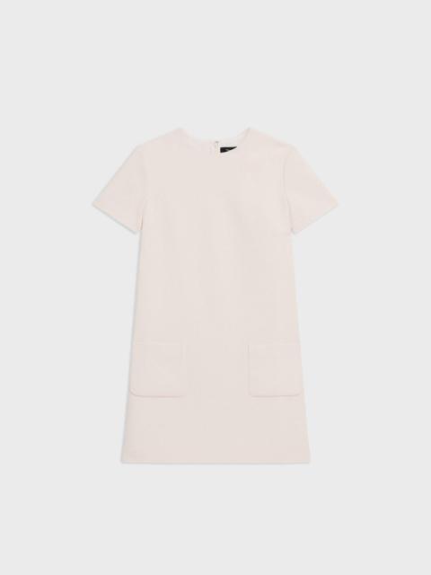 Theory Short-Sleeve Mini Dress in Striped Admiral Crepe