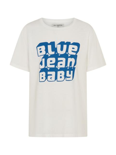 ONE TEASPOON Blue Jean Baby Boyfriend Tee - White