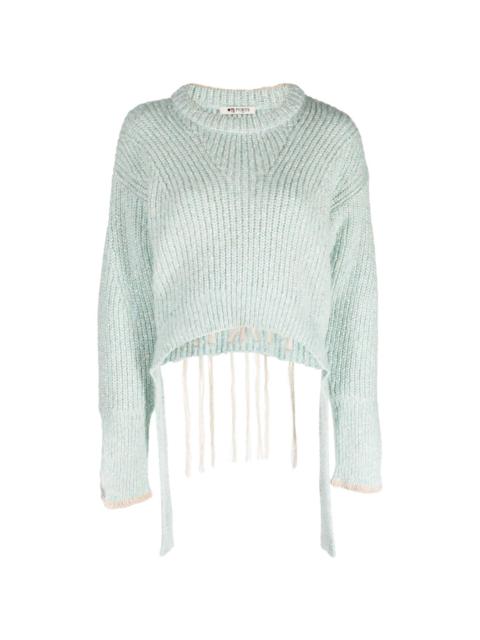 Ports 1961 logo-embroidered ribbed-knit jumper