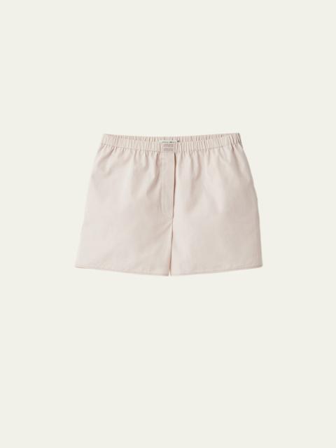 Miu Miu Elasticized Poplin Shorts