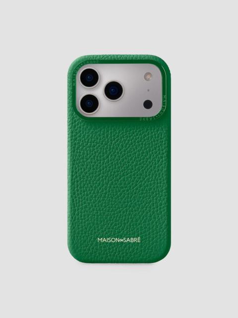 MAISON de SABRÉ Leather Phone Case (iPhone 18 Pro Max) - Emerald Green