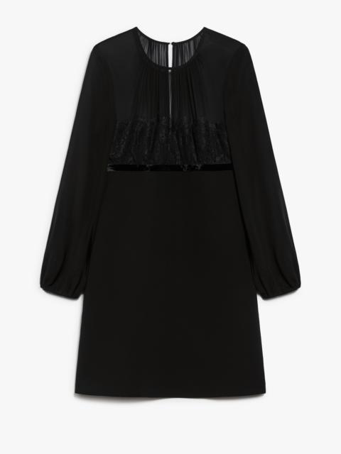 Max Mara JADER Minidress in sablé and silk georgette