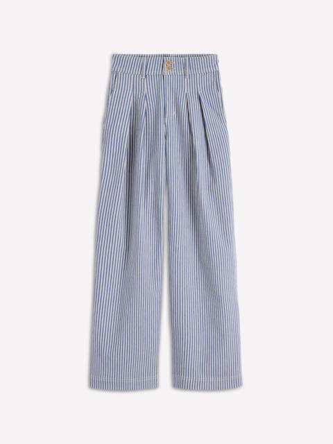 BODEN Brompton Wide Leg Pants-Blue Stripe