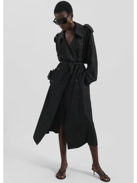 The Frankie Shop Veyron Silk Trench - Black