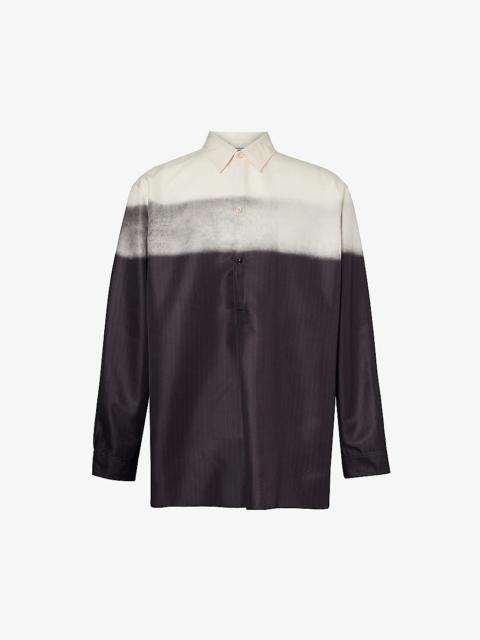 Maison Margiela Gradient-design relaxed-fit silk shirt