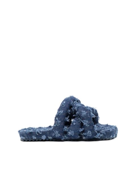 YUME YUME Tyre padded denim slides