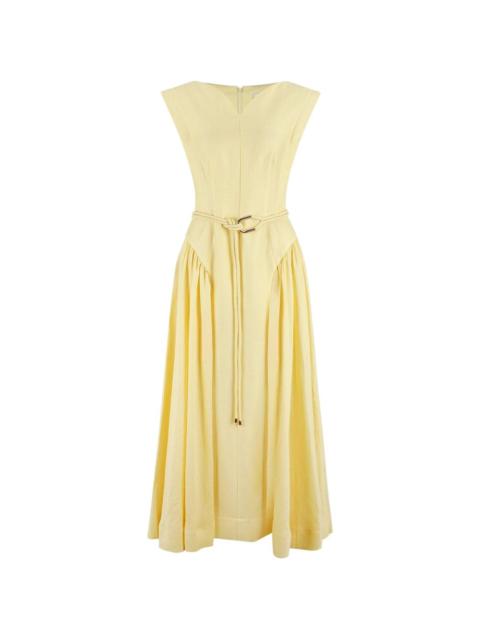 Acler Alvie V-neck belted maxi dress