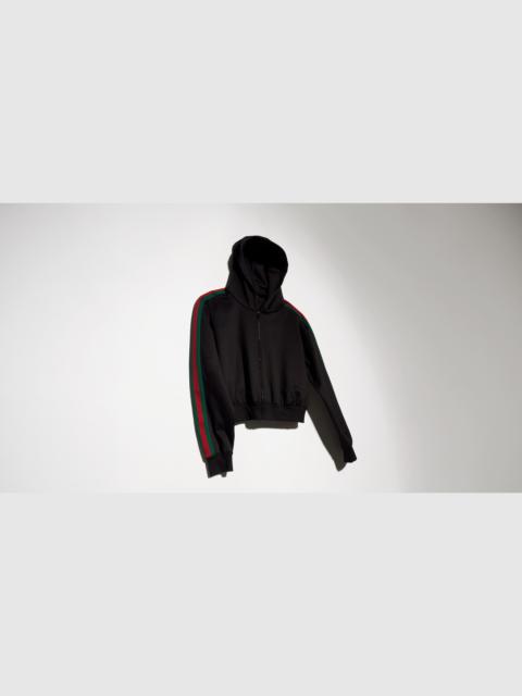 GUCCI Cotton jersey zip jacket with Web