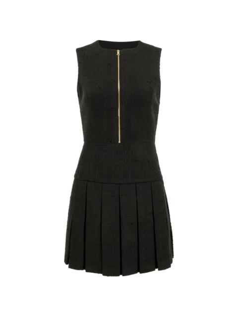 Alice + Olivia Ellis pleated drop-waist mini dress