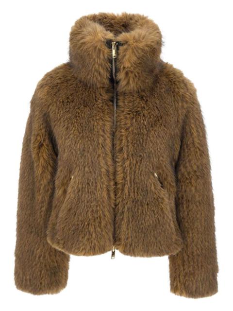 MOOSE KNUCKLES zip faux-fur jacket