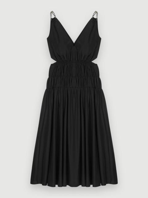 maje Taffeta dress with cut-out at the waist