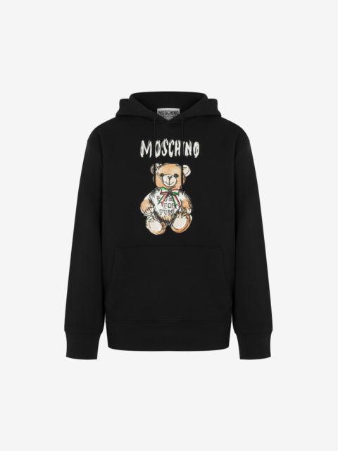 Moschino DRAWN TEDDY BEAR HOODIE