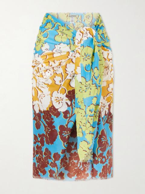 ALÉMAIS Splice Printed Organic Cotton-voile Pareo