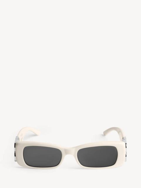 BALENCIAGA Women's Dynasty Rectangle Sunglasses in Ivory Cream