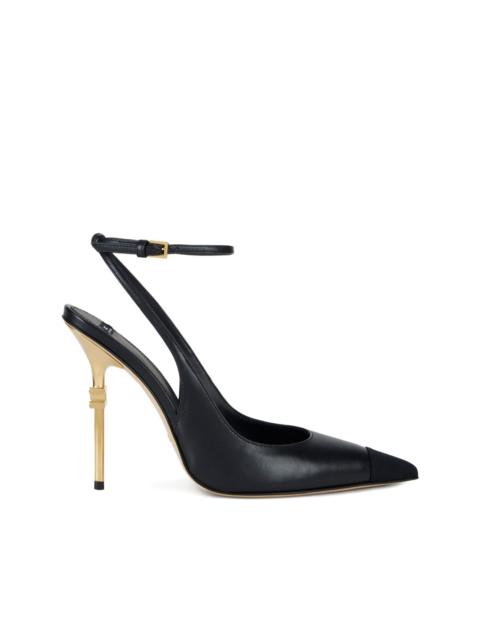 ELISABETTA FRANCHI 105mm Falcon slingback gold-heel pumps