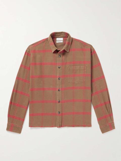 John Elliott Hemi Checked Cotton-Flannel Shirt