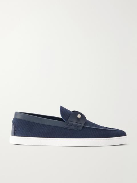 Christian Louboutin Chambeliboat Woven Leather Loafers