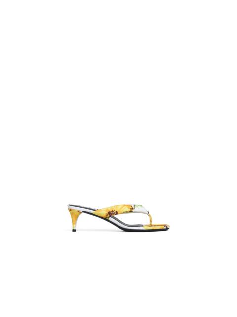 Alaïa HEEL THONG MULES IN FLOWER PRINT