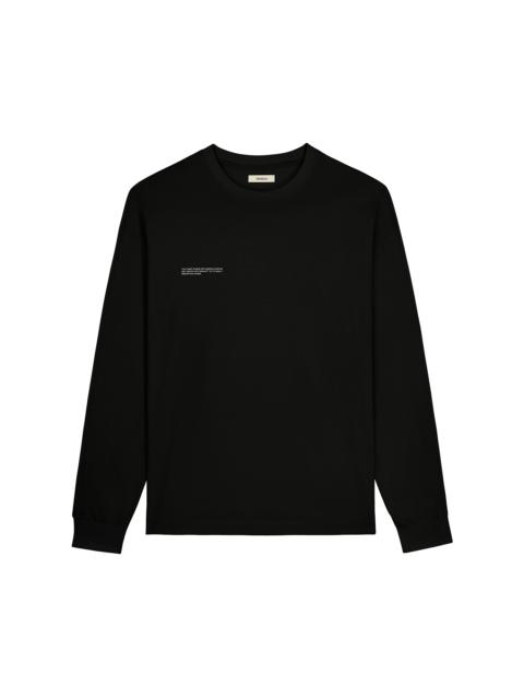 PANGAIA Mens 365 Midweight Long Sleeve T-shirt - Black