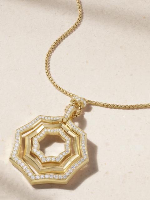DAVID YURMAN Zig Zag Stax 18-karat Gold Diamond Necklace