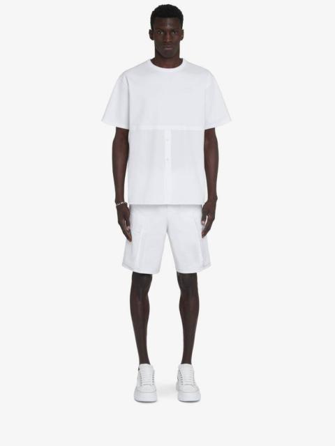 Alexander McQueen Men's Cargo Shorts in White