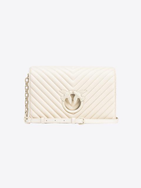 PINKO CLASSIC LOVE BAG CLICK CHEVRON COLOUR BLOCK