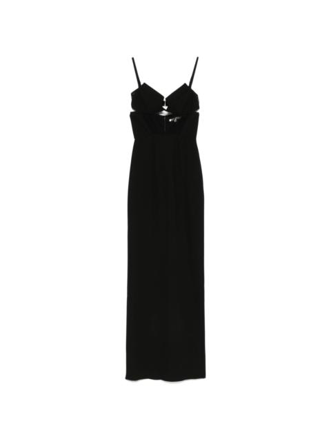 crepe maxi dress