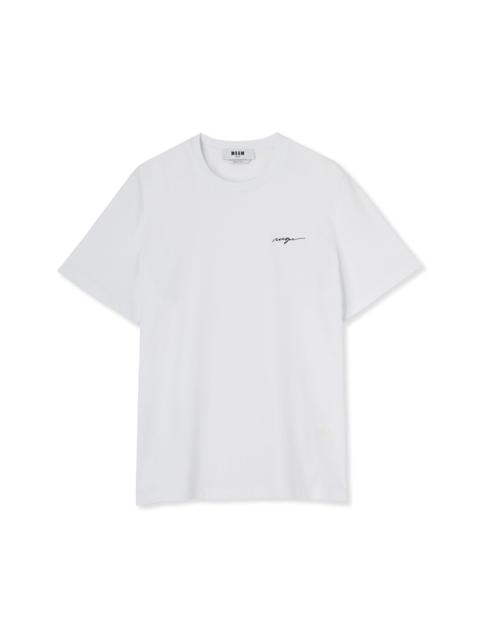 MSGM T-Shirt with embroidered cursive logo
