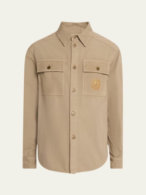 Burberry Men's Twill Crest Overshirt