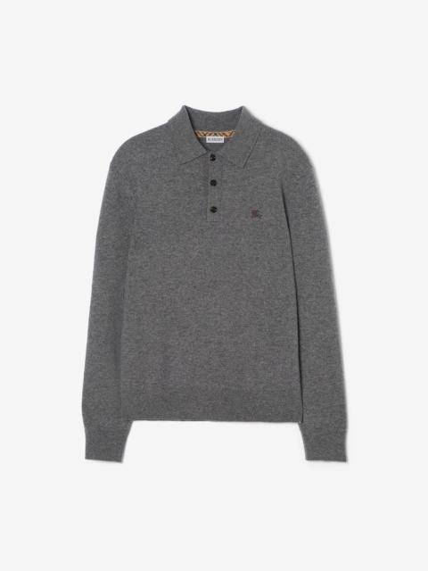 Burberry Long-sleeve Cashmere Blend Polo Shirt