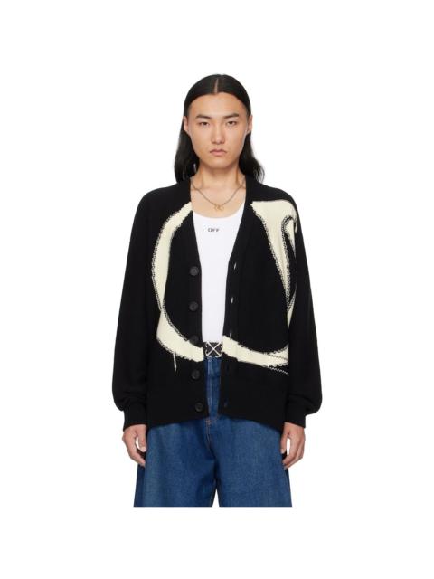Off-White Black & White Maxi Logo Cardigan
