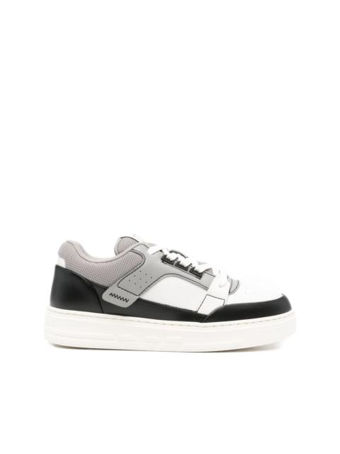 EMPORIO ARMANI lace-up leather sneakers
