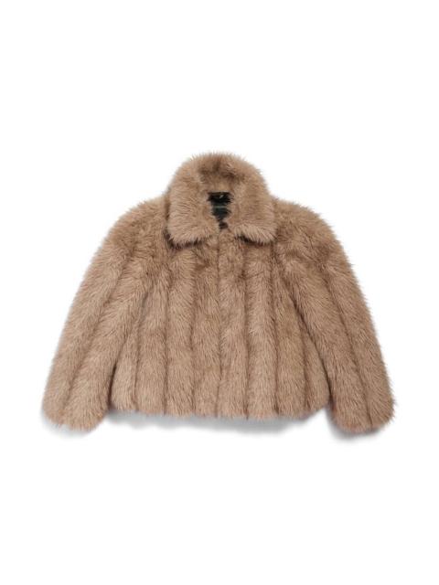 BALENCIAGA Women's Shrunk Jacket  in Brown