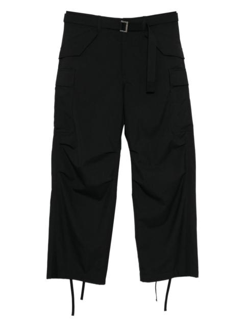 sacai belted cargo pants