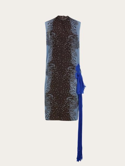 FERRAGAMO Silk dress with flower detail