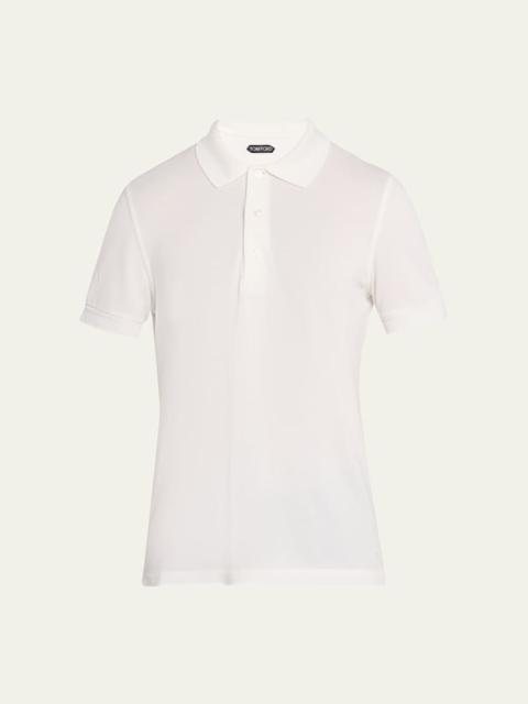 TOM FORD Men's Lyocell Pique Polo Shirt