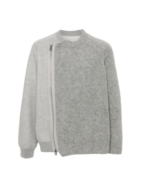 panelled-design sweatshirt