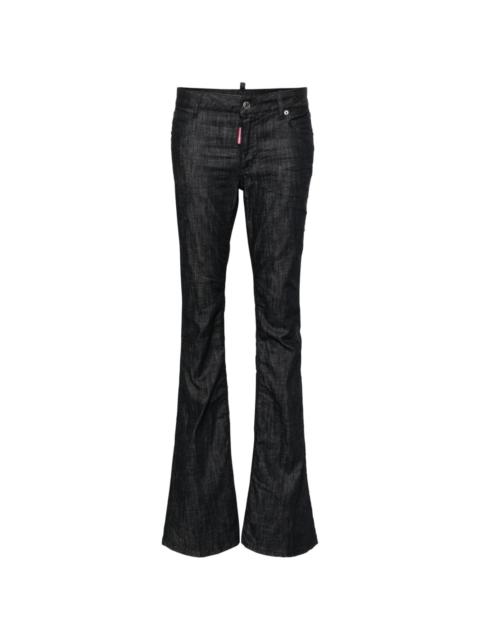 mid-rise flared jeans