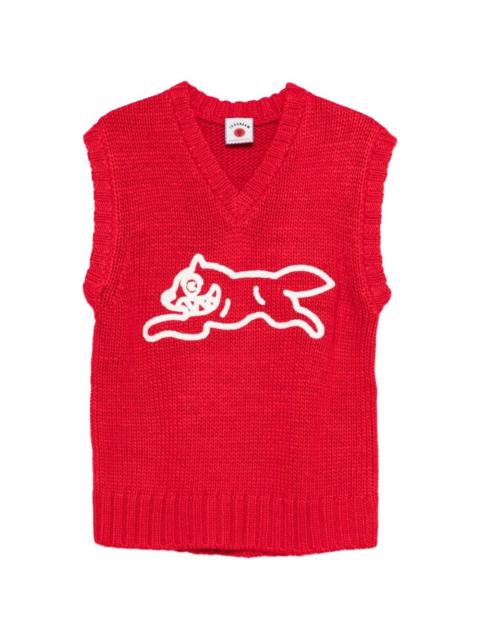 BILLIONAIRE BOYS CLUB Running Dog V-neck vest