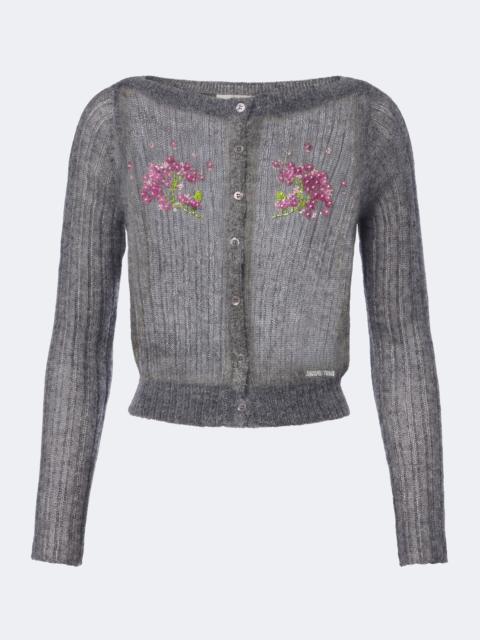 SHUSHU/TONG Embellished wool and mohair-blend cardigan
