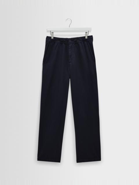 Wax London Hyde - Navy Organic Cotton Twill Straight Fit Trousers