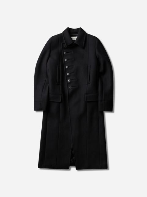 Dries Van Noten Men's Fitted Wool Coat Black