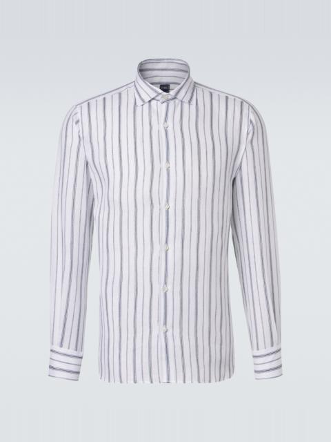 FEDELI Striped linen shirt