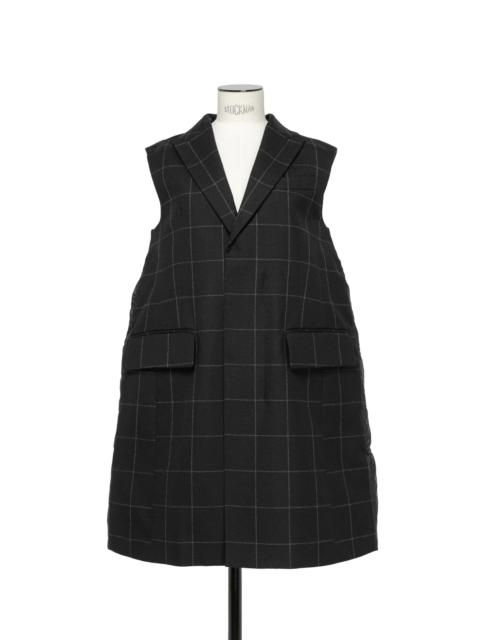 sacai Windowpane Puffer Vest